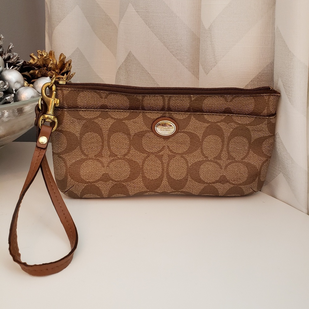 Brown Coach Wristlet